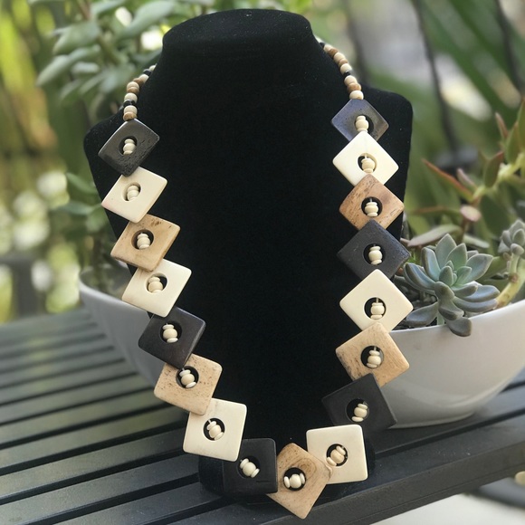 Jewelry - Egyptian Bone and Wood Necklace